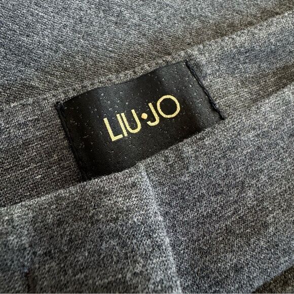 Liu Jo Grey Ponte Knit Ruffle Hem Crop Pants Size EU 42 Medium - Picture 10 of 13